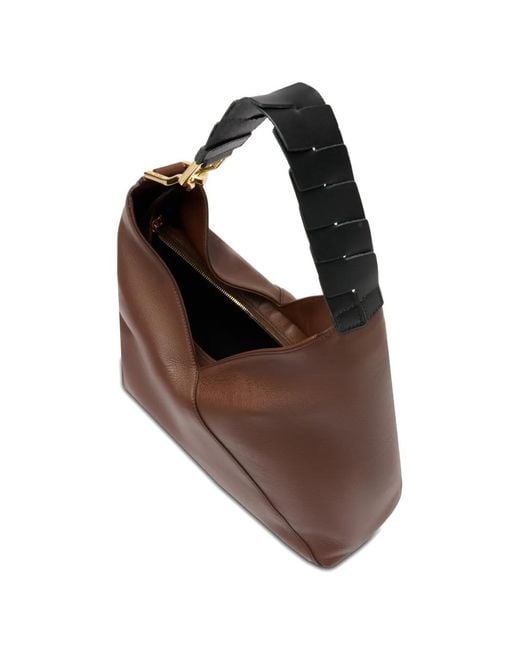 Lancel Brown Pagode Leather Tote Bag