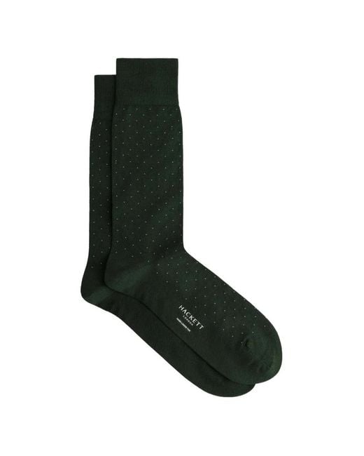 Hackett Black Jacquard Polka-Dot Socks for men