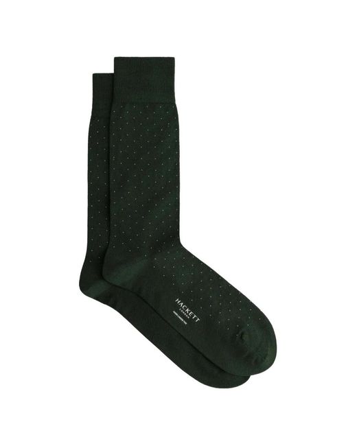 Hackett Black Jacquard Polka-Dot Socks for men
