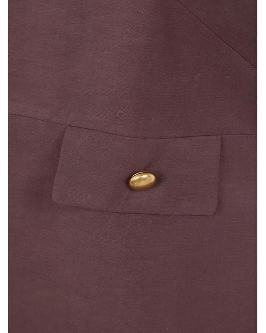 P.A.R.O.S.H. Purple Buttoned-Pocket Dress