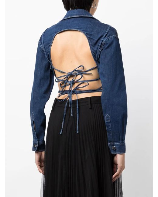 Act No1 Denim Blouse in het Blue