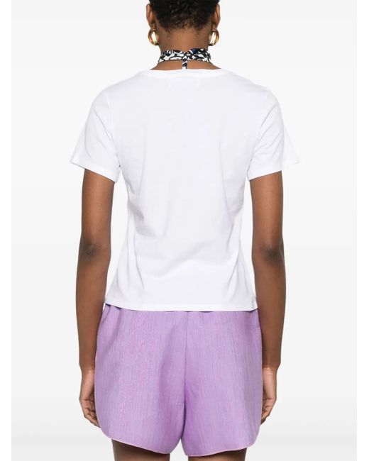 Camiseta con detalle de parche ALESSANDRO ENRIQUEZ de color White