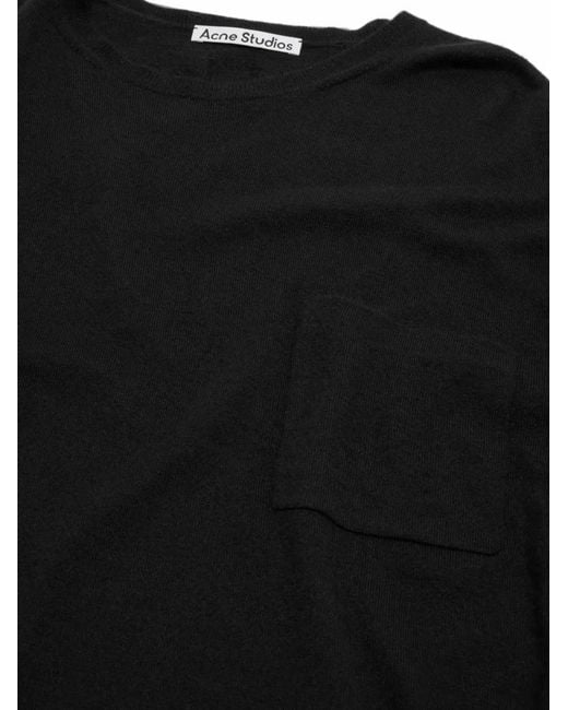 Acne Black Cashmere Knit Sweater for men