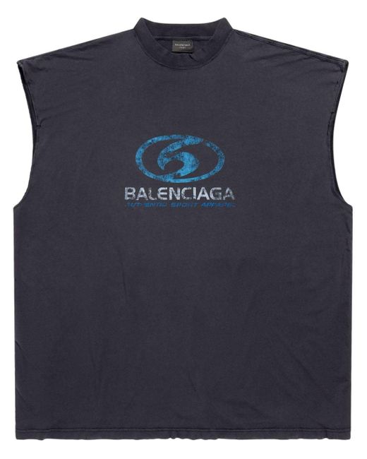 Balenciaga Surfer Trägershirt mit grafischem Print in Blue für Herren