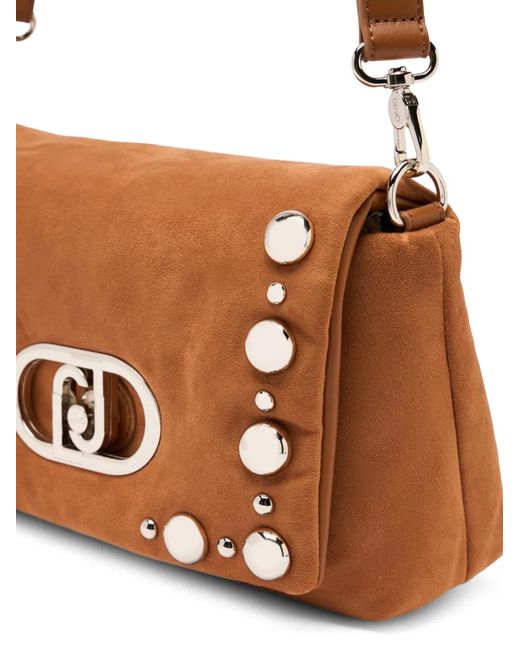 Liu Jo White Medium Lapuffy Logo-Plaque Cross-Body Bag