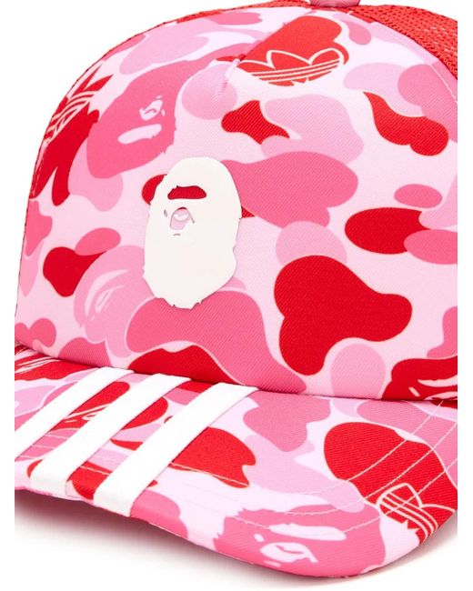 Adidas Red X Bape Camouflage-Print Cap