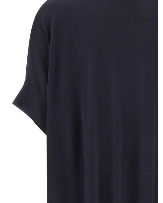 Elena Miro Blue Ribbed Crew Neck Jumper