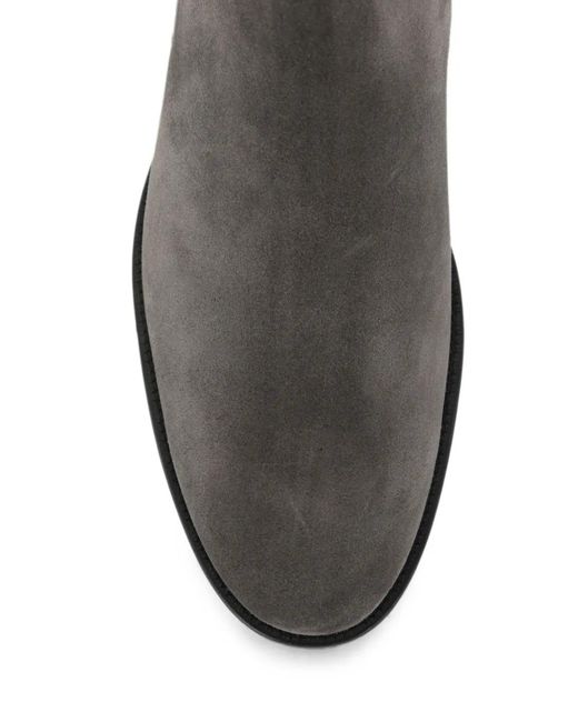 Tod's Brown Round-Toe Elasticated-Side Chelsea Boots for men