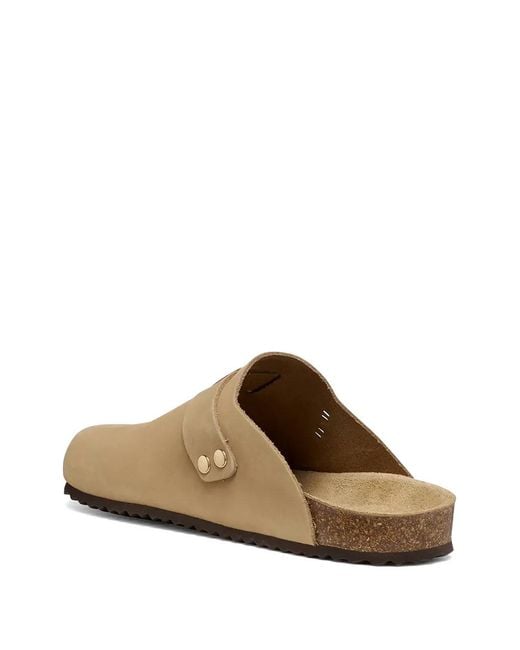 Geox Brown Buckle-Fastening Leather Slides