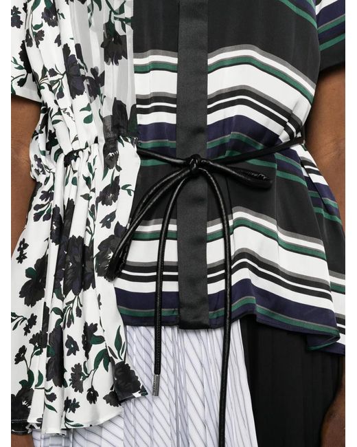 Sacai White Short-Sleeve Blouse