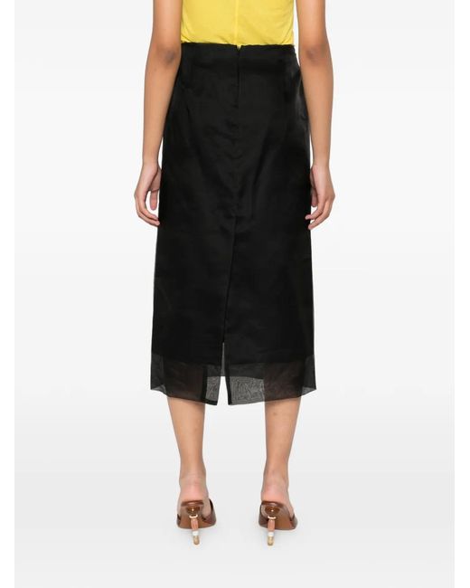 Sportmax Black Slit Skirt