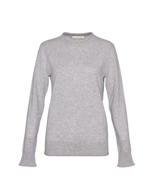 Club21 Gray Fine-Knit Crew-Neck Sweater