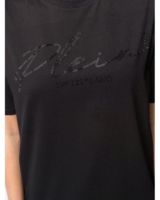 Philipp Plein Black Signature Crystal-Embellished T-Shirt