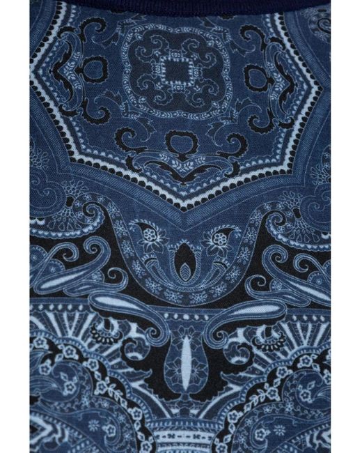Top de punto con estampado de cachemira Etro de color Blue