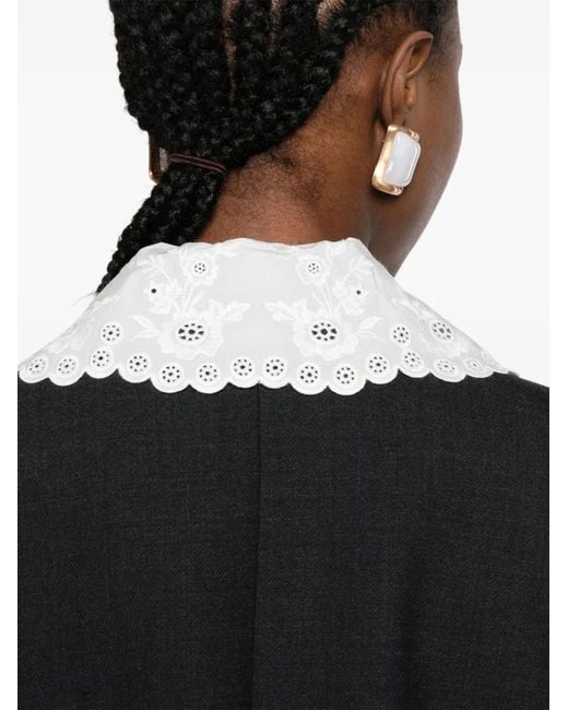 Self-Portrait Black Wool Jacket
