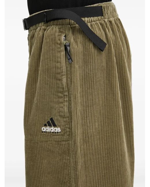 Adidas Green Corduroy Trousers for men