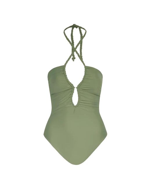 JUAN DE DIOS Green Braided Swimsuit