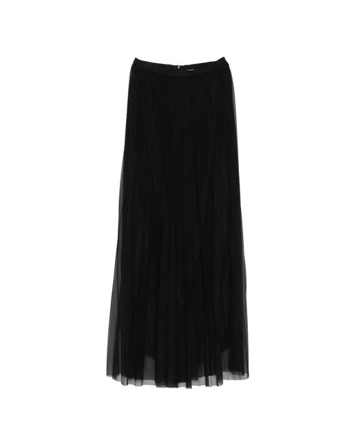 Forte_forte Black A-Line Maxi Skirt