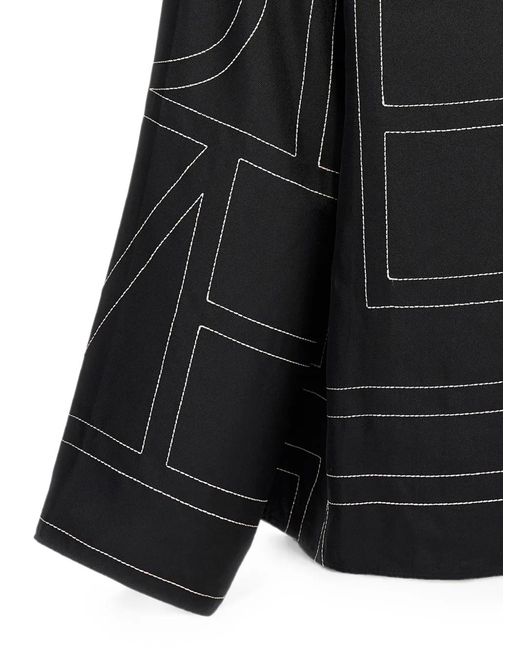 Totême Black Silk Shirt