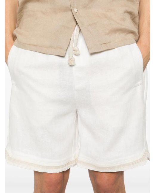 Short En Lin Eleventy pour homme en coloris White