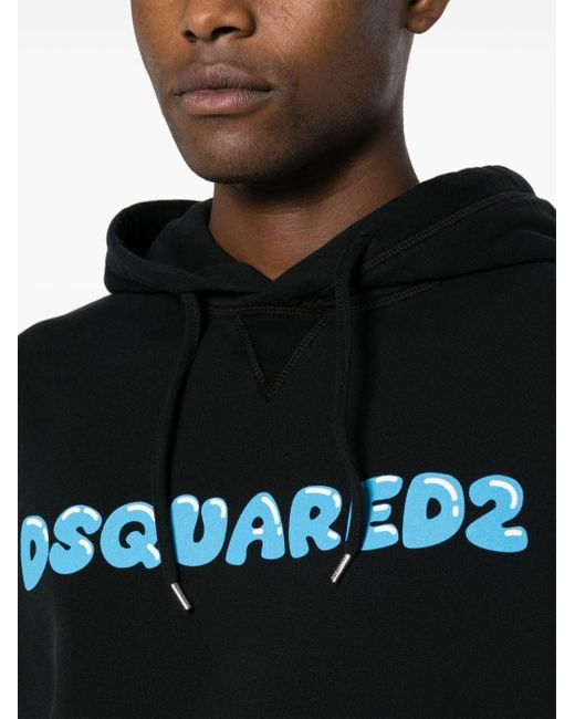 DSquared² Black Logo-print Hoodie for men