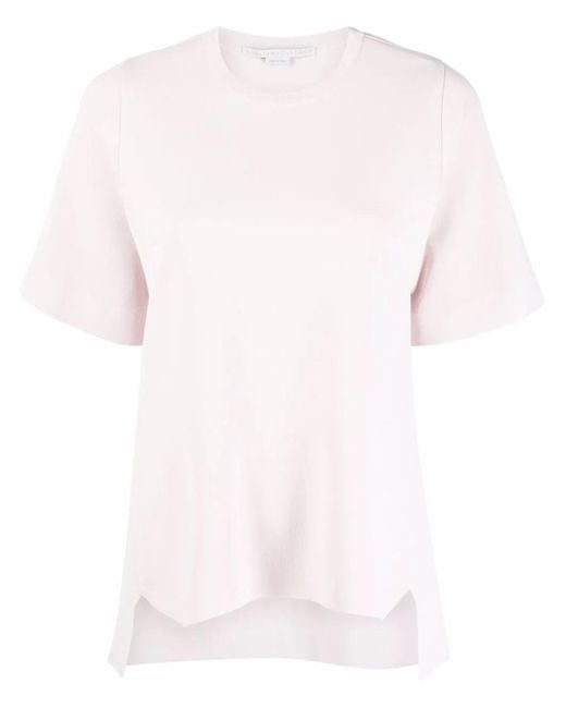 Stella McCartney Pink High-Low Hem T-Shirt