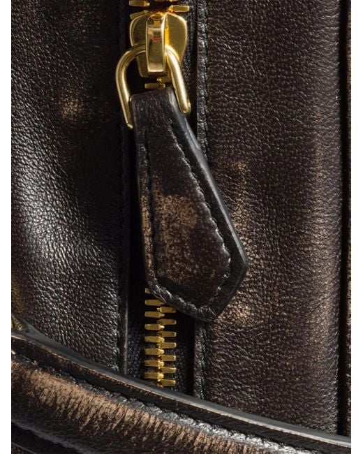 Miu Miu Brown Pocket Logo-Embossed Tote Bag