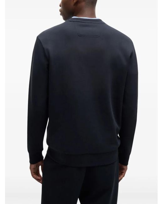 Boss Blue Sandwich-Logo Sweatshirt for men