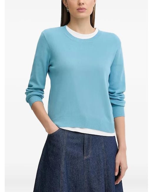 Benetton Blue Crew-Neck Sweater