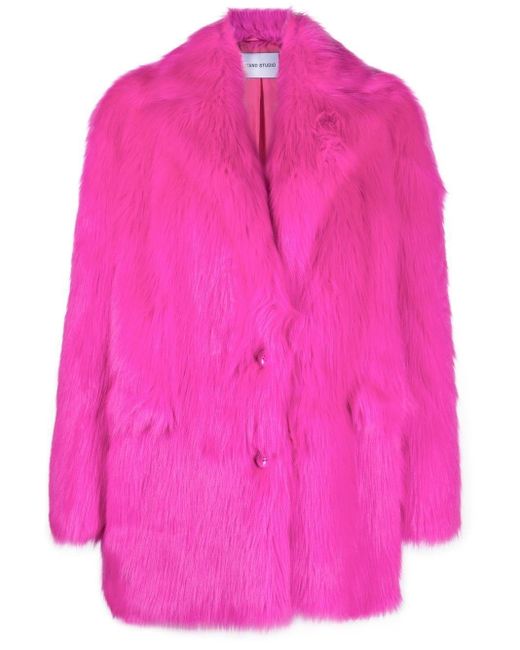 Stand Studio Carter Faux-fur Blazer in Pink | Lyst Australia