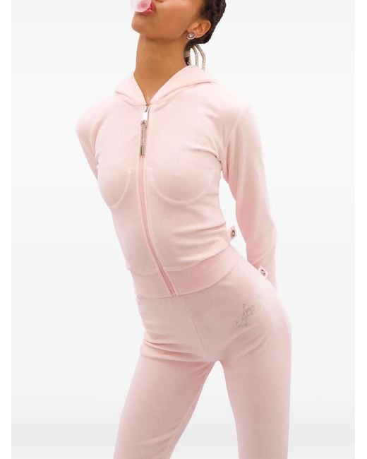Area Pink Crystal-Embellished Track Pants