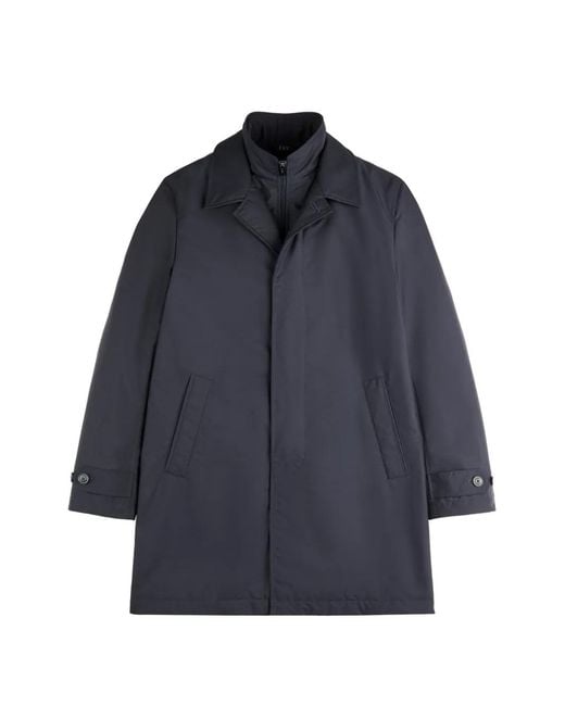 Fay Blue Morning Double-Front Coat for men