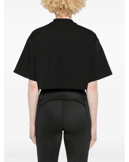 Adidas By Stella McCartney Black Adidas von Stella Mc Cartney Bio -Baumwoll -Kumpel -T -Shirt