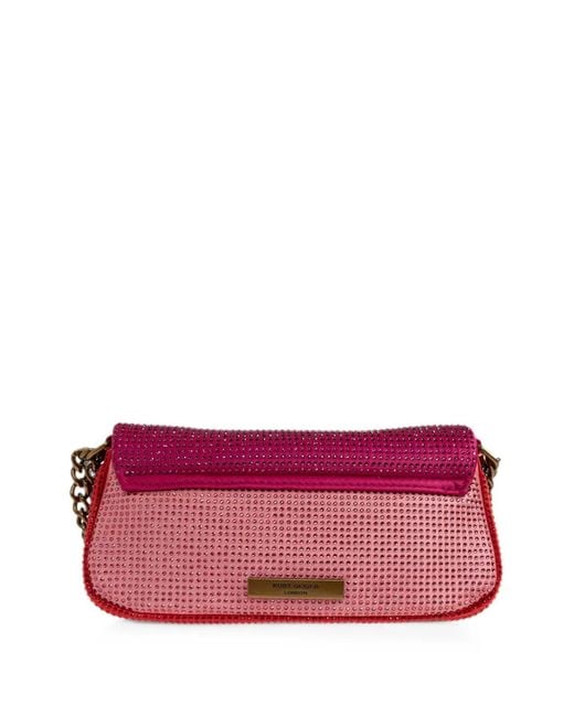 Kurt Geiger Red Pickle Kiss Crystal-Embellished Mini Bag