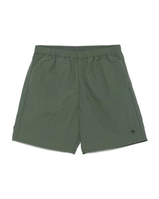 Goldwin Green Drawstring Deck Shorts for men