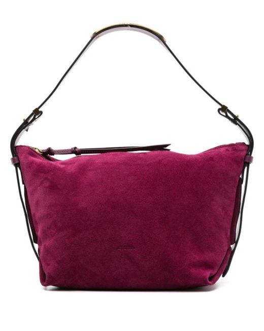 Isabel Marant Purple Leyden Suede Shoulder Bag
