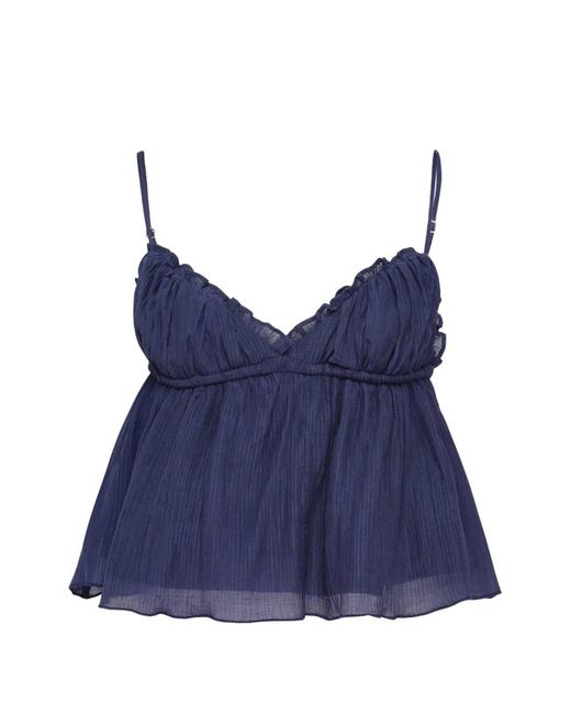 GLOWNY Blue Sleveless Top