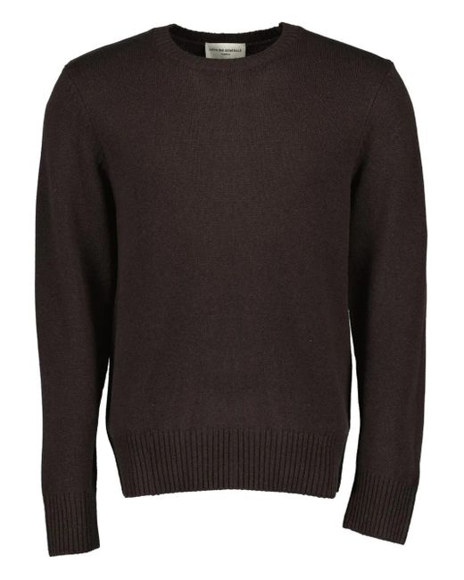 Officine Generale Black Mycrew Sweater for men