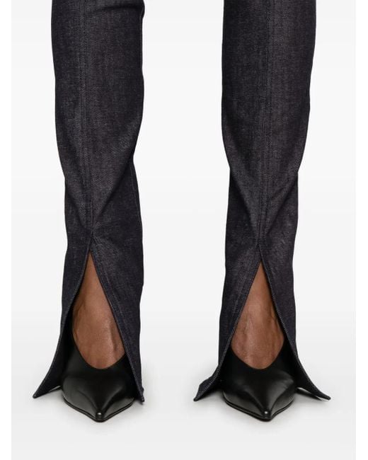 Mugler Jeans Met Split in het Blue