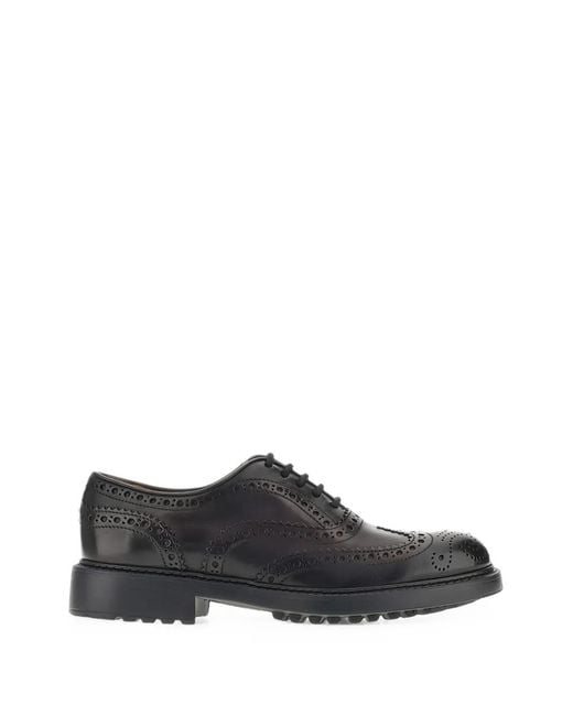 Doucal's Black Leather Brogues for men