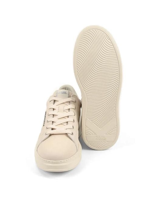 Karl Lagerfeld White Kapri Monogram-Pattern Sneakers for men