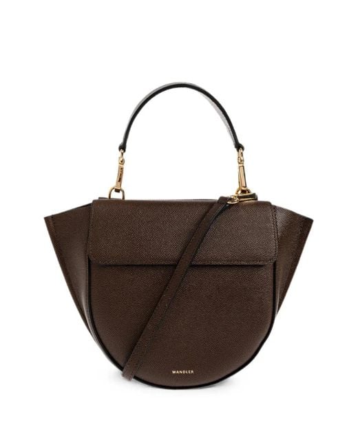 Wandler Brown Mini Hortensia Leather Tote Bag