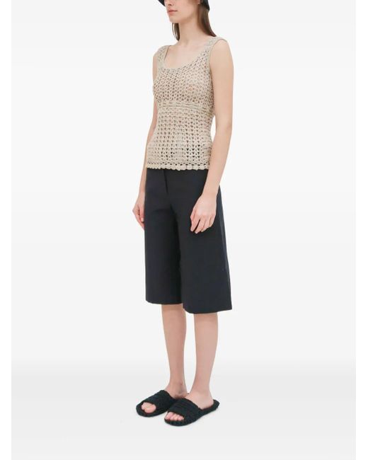 Rosetta Getty クロシェニット トップ Natural