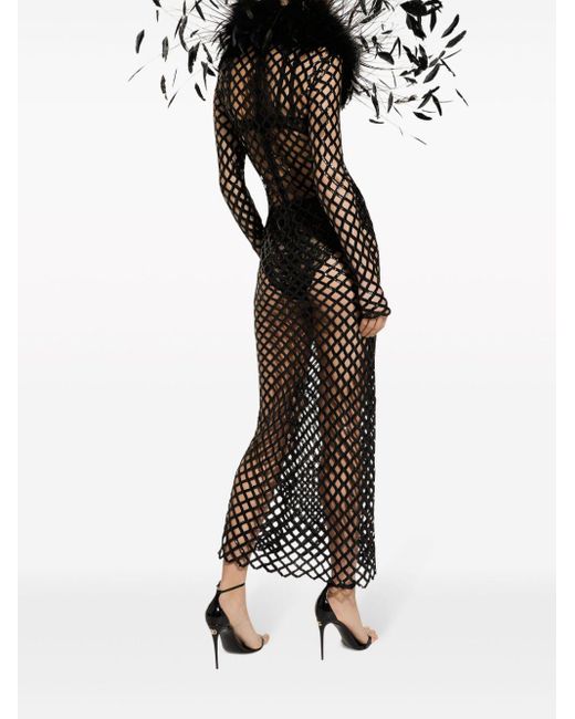 Dolce & Gabbana Maxi-jurk Met Pailletten in het Black