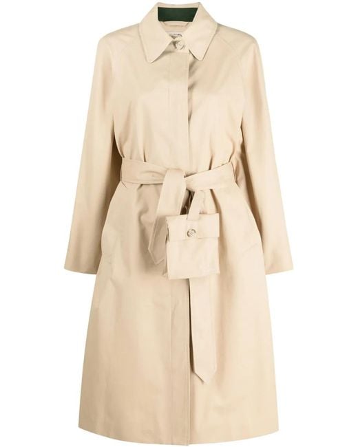 Woolrich Natural X Daniëlle Cathari Flap-Pouch Belted Trench Coat
