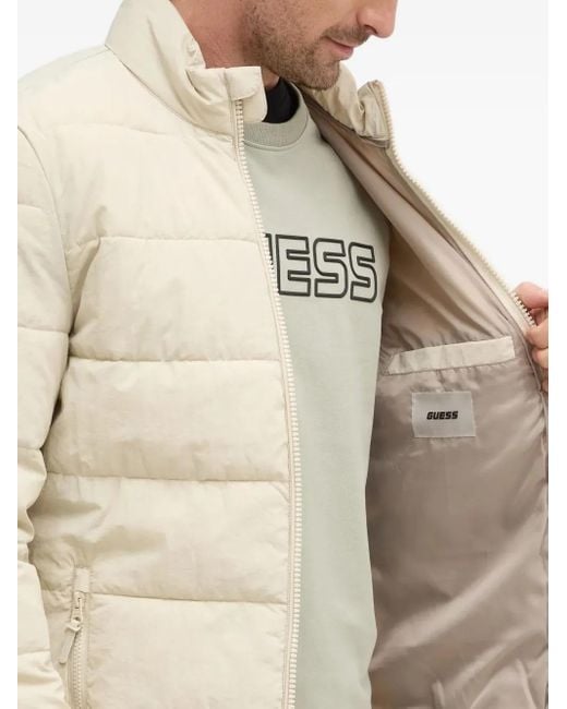 Giacca Con Placca Logo di Guess in Natural da Uomo