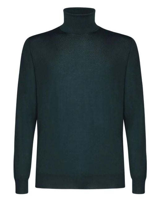 Mauro Ottaviani Green High-Neck Wool Sweater for men