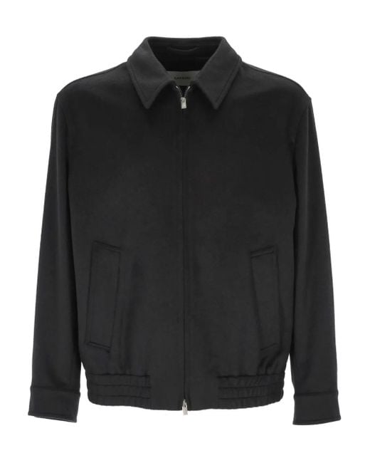 Lardini Black Zip-Fastening Jacket for men