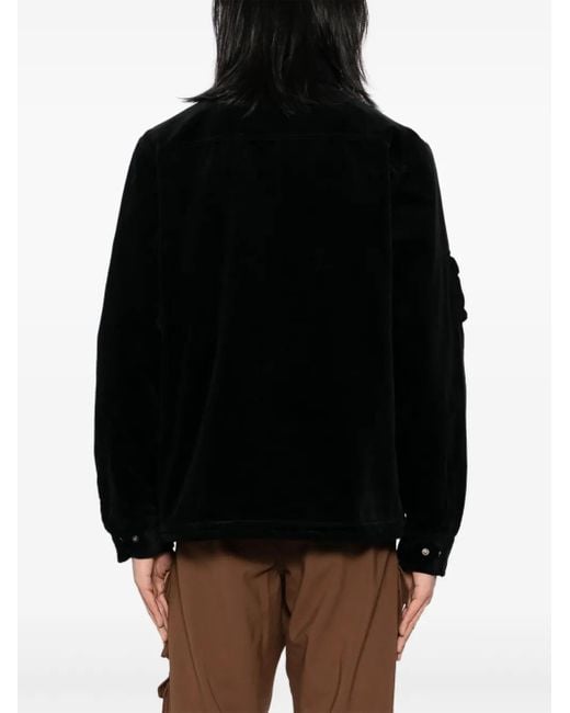Aspesi Black Corduroy Shirt Jacket for men