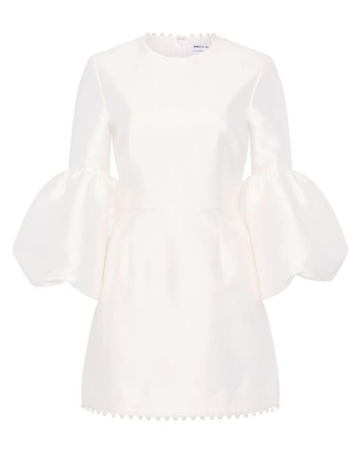 Rebecca Vallance White Cristine Pearl-embellished Minidress